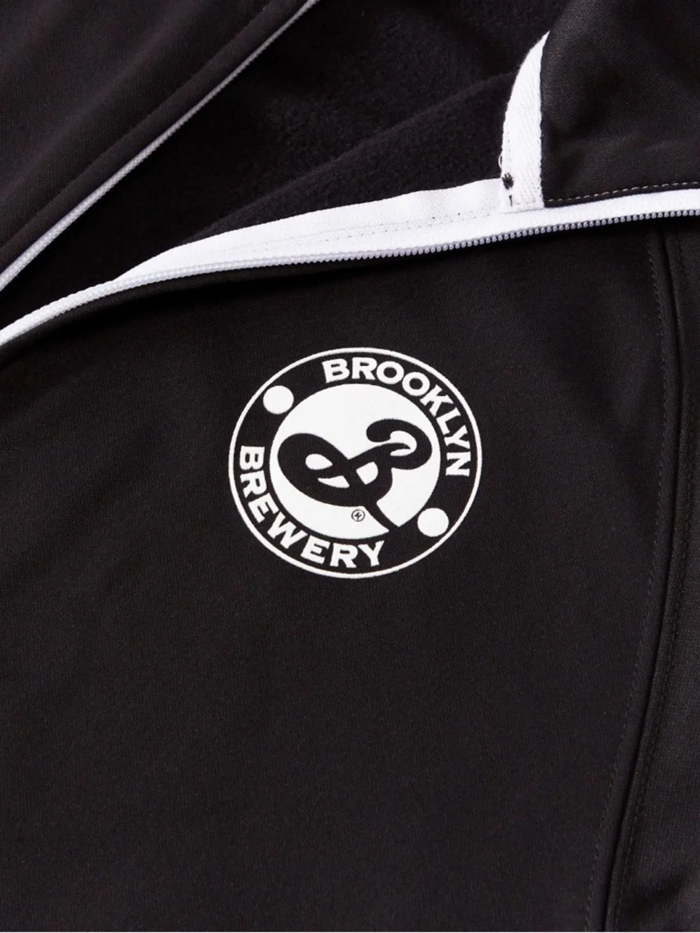 Brooklyn Brewery Vintage Black Track Jacket with White Stripe Small